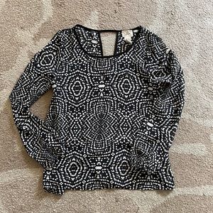 Black and White Blouse